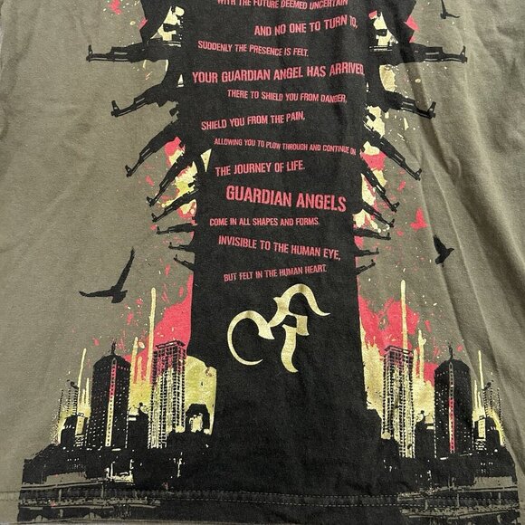 Kallusive Shirt Mens M Guardian Angel Double Sided Tee Hip Hop Streetwear Y2K - Picture 14 of 14